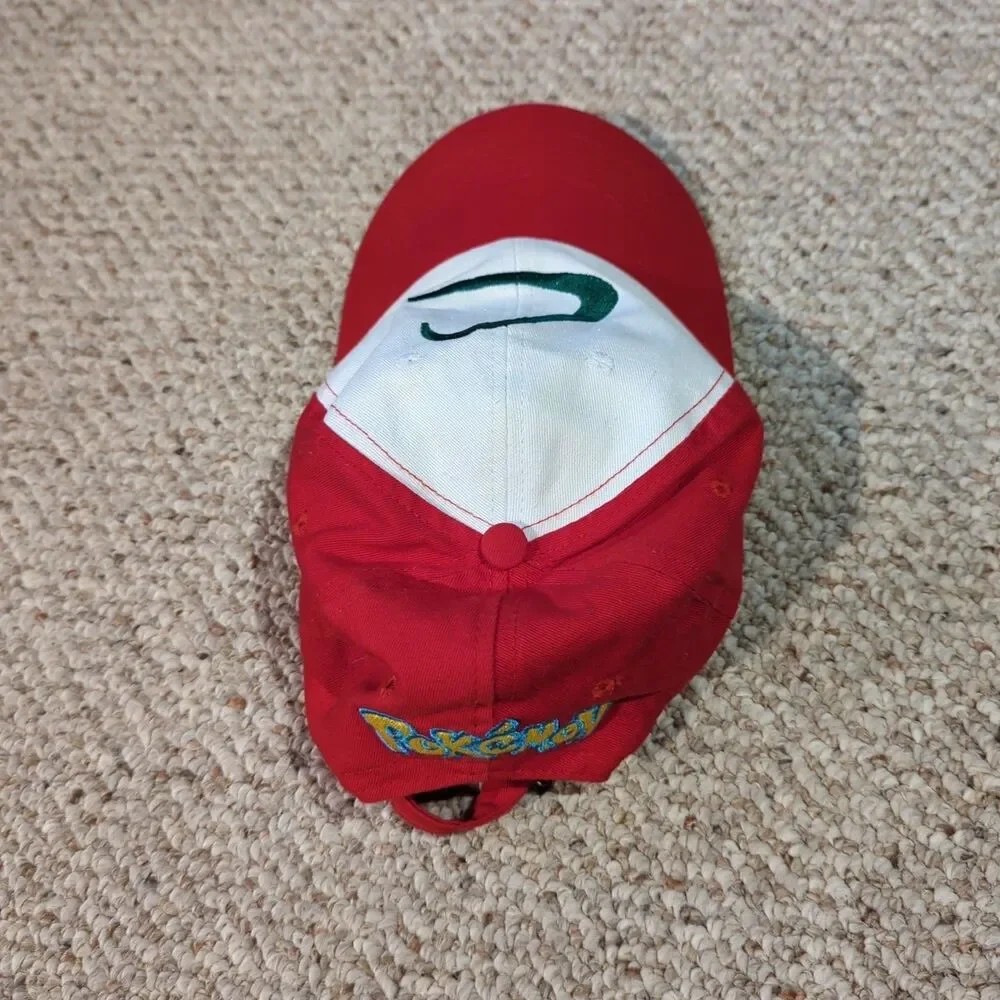 Vintage Pokemon Ash Ketchum Baseball Cap Hat Red Youth Adjustable